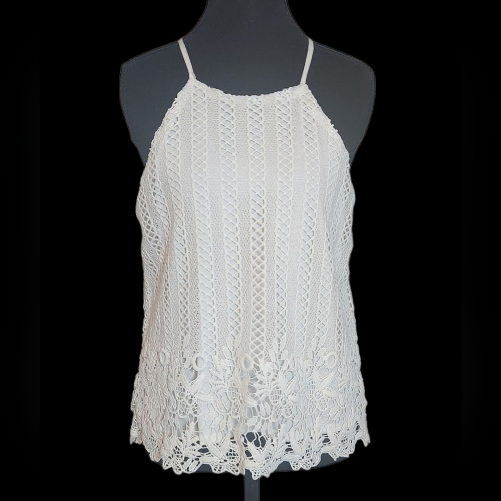 Chic White Lace Camisole Top